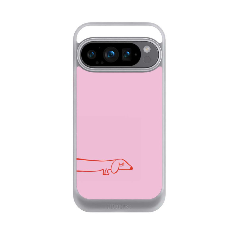 Pixel 9 Pro NIVOcore Dachshund Illustration Pink