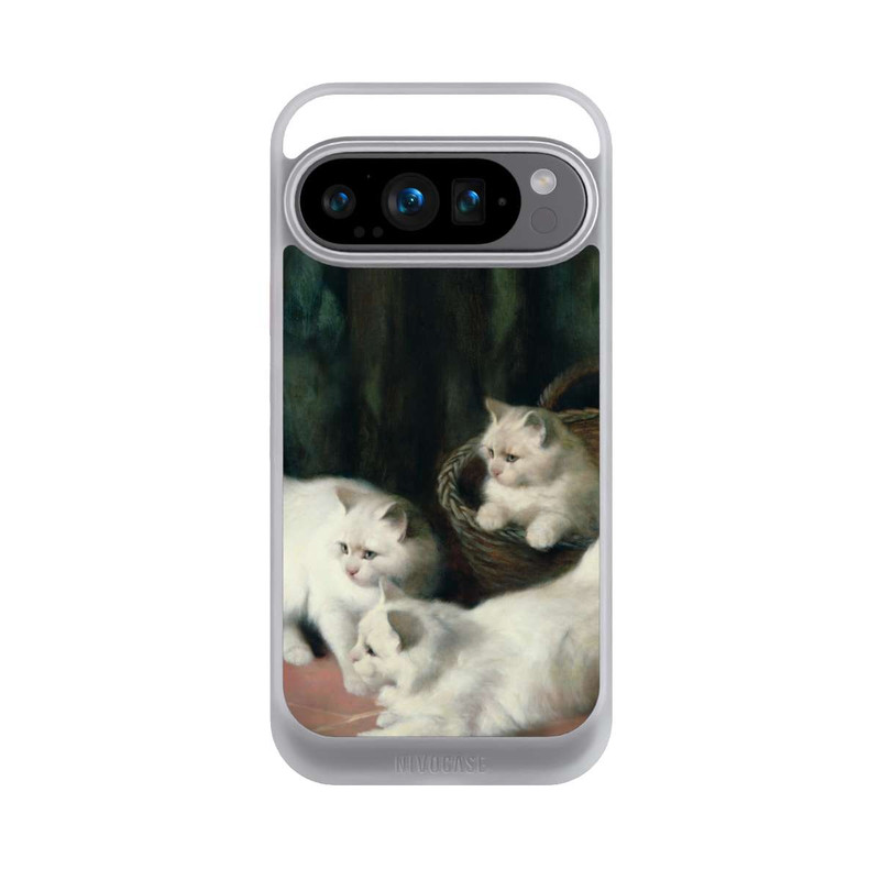 Pixel 9 Pro NIVOcore Three White Angora Kittens