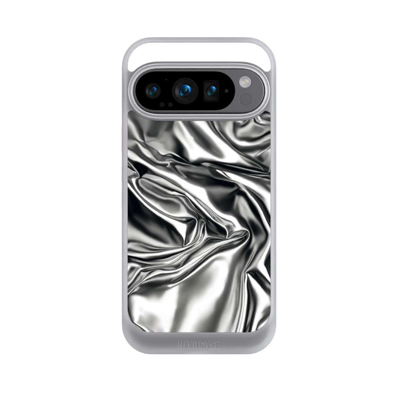 Pixel 9 Pro NIVOcore Glänzeder Chrome Silber Stoff mit KI