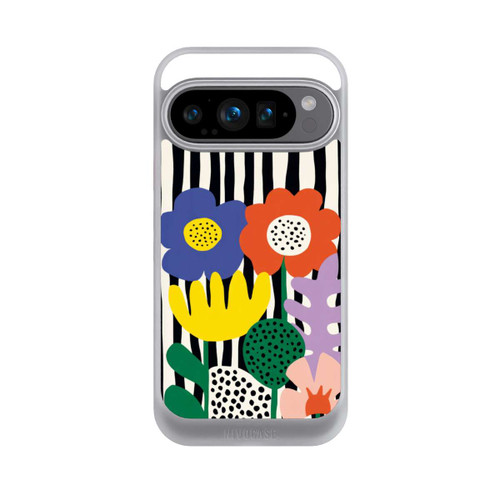 Google Pixel 9 Pro NIVOcore Flowers Striped Background