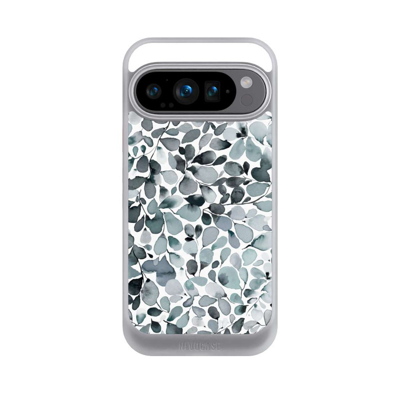 Pixel 9 Pro NIVOcore Eukalyptus Aquarell Blätter Grau