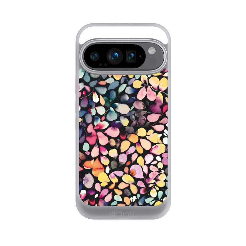 Pixel 9 Pro NIVOcore Eucalyptus Watercolor Leaves Black