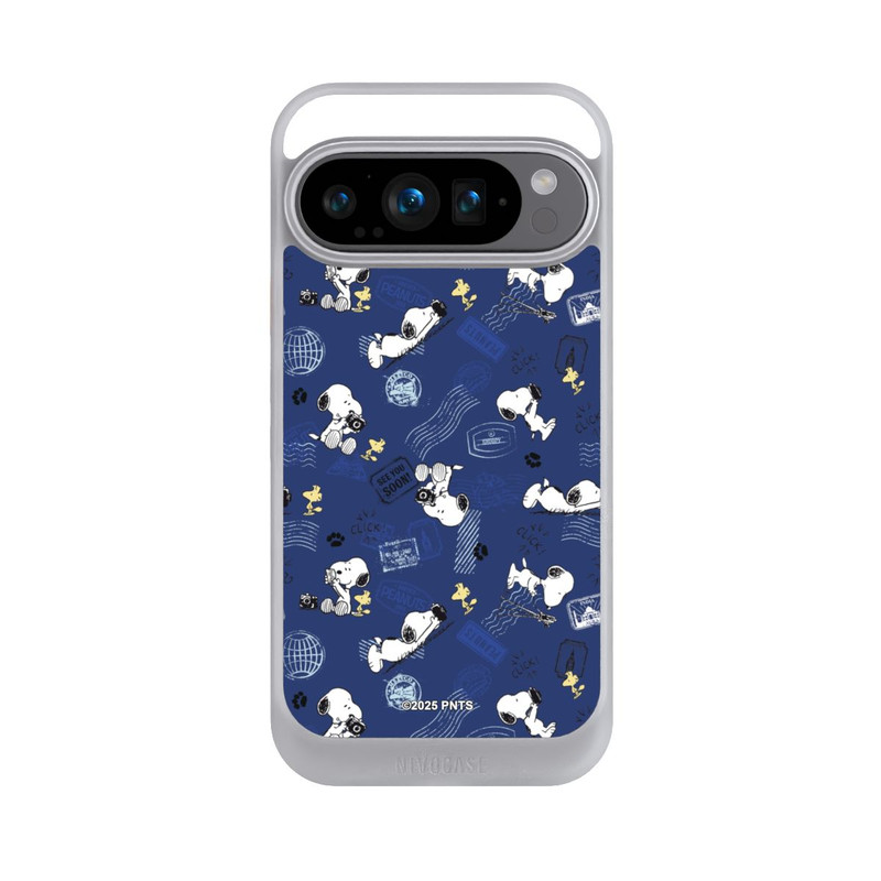 Pixel 9 Pro NIVOcore Peanuts Travel Stamps Pattern Blue
