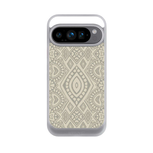 Google Pixel 9 Pro NIVOcore Boho Geometric Mosaic Pattern Neutral Grey and Beige