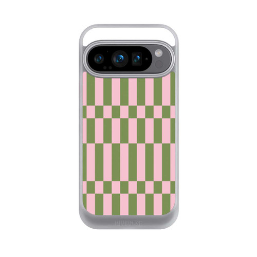 Google Pixel 9 Pro NIVOcore Thème à Carreaux Sauge et Rose