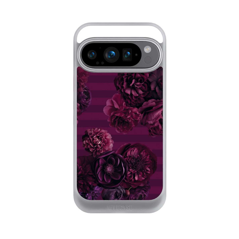 Pixel 9 Pro NIVOcore Majestic Baroque Blossom Dream Burgundy Pink mit KI