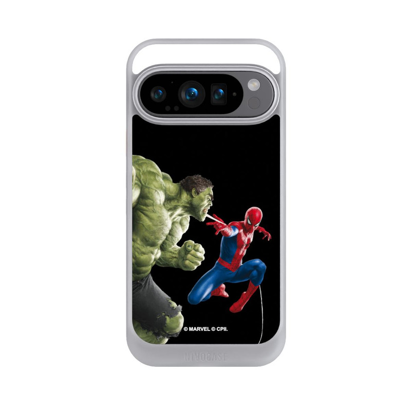 Pixel 9 Pro NIVOcore Spider-Man affronte Hulk