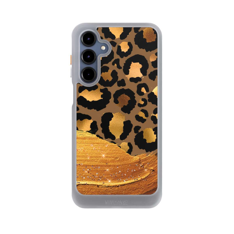 Galaxy A16 5G NIVOcore Look pailleté léopard doré foncé