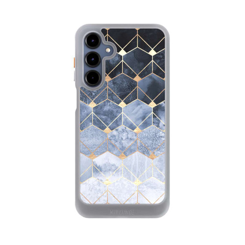 Samsung Galaxy A16 5G NIVOcore Blaue Sechsecke und Diamanten Golddruck