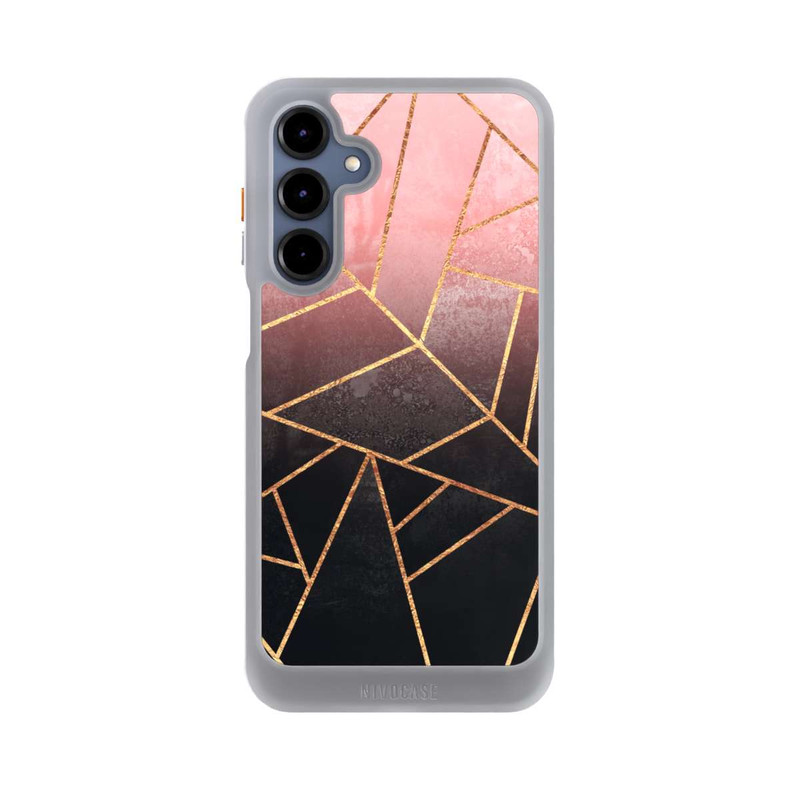 Galaxy A16 5G NIVOcore Pinker und Schwarzer Stein Gold Druck