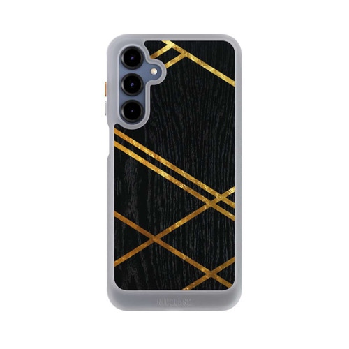 Samsung Galaxy A16 5G NIVOcore Black Geometric Pattern Golden Stripes