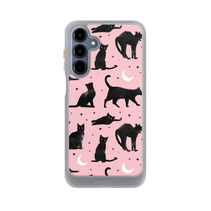 Galaxy A16 5G NIVOcore Cats And Moon On Pink