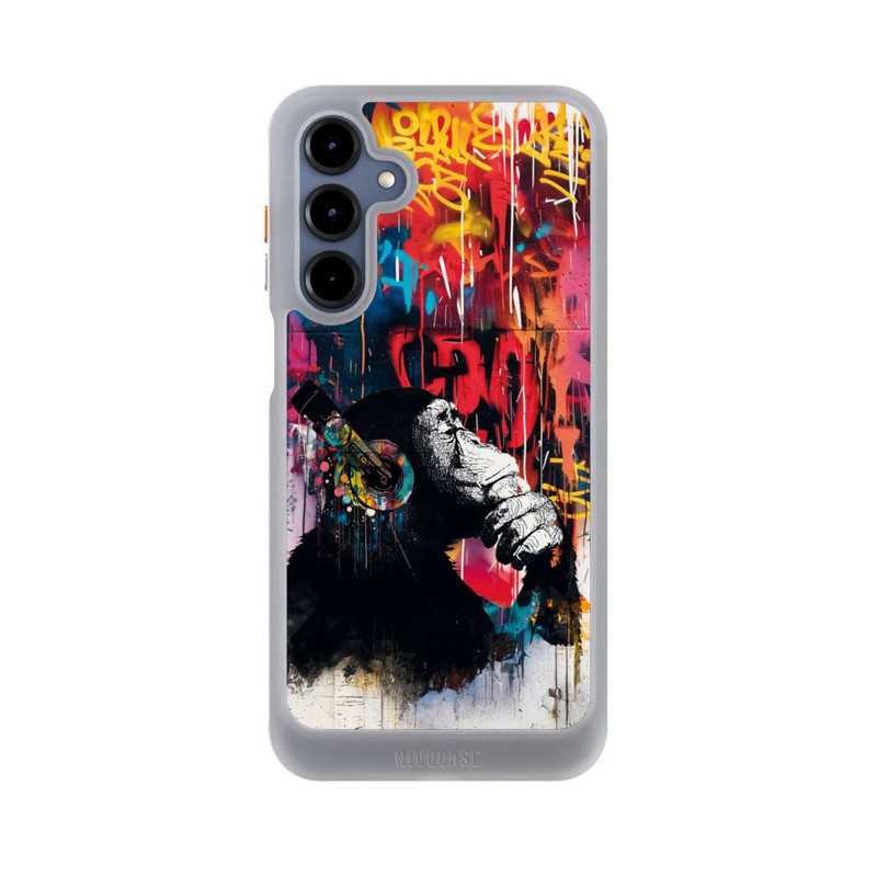 Galaxy A16 5G NIVOcore Affe Stereo Kopfhörer Graffiti Street Art Blau
