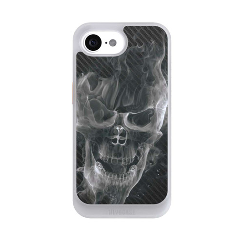 Apple iPhone 16e NIVOcore rauchender Totenkopf Carbon