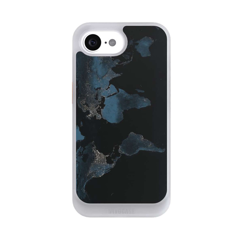 iPhone 16e NIVOcore Carte du Monde Nuit