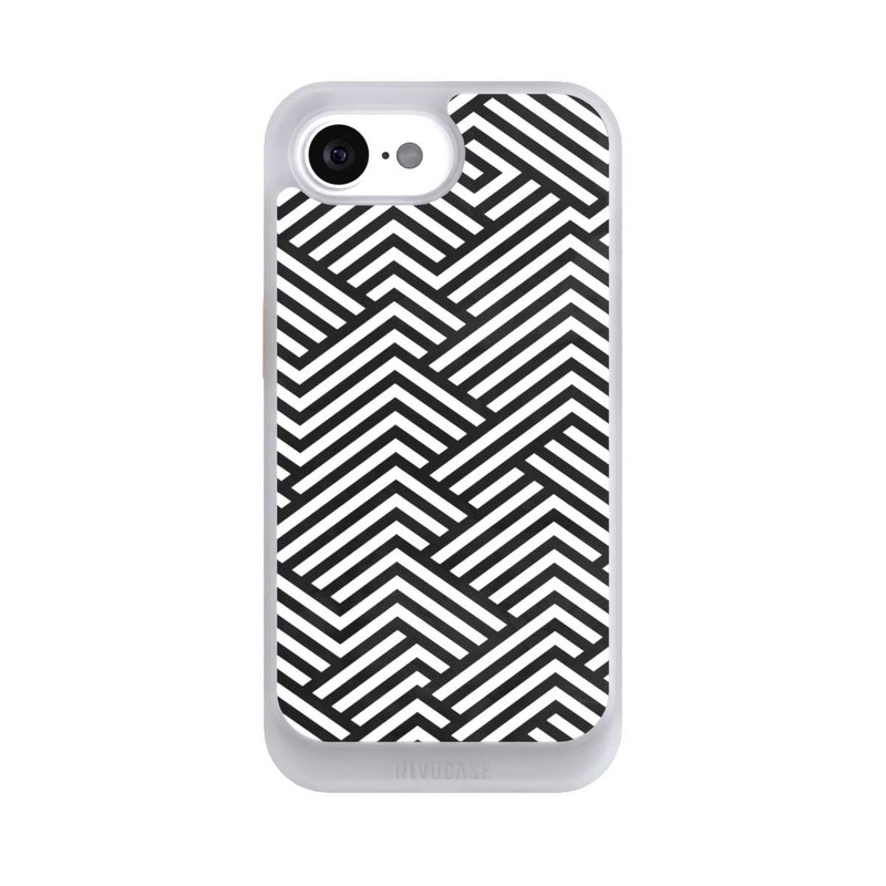 iPhone 16e NIVOcore Black and White ZigZag