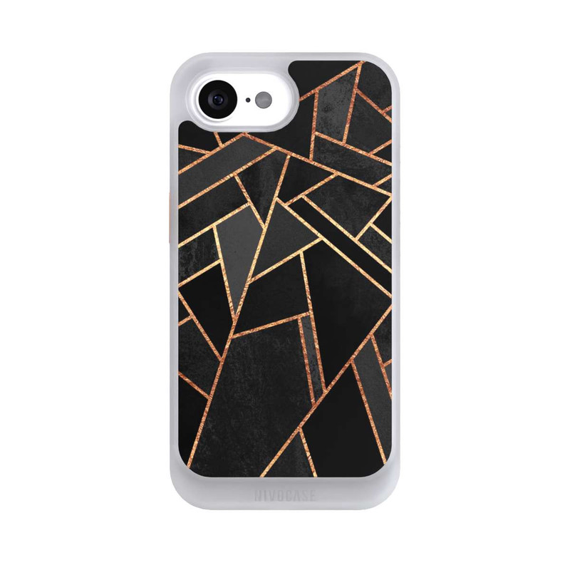 iPhone 16e NIVOcore Schwarze Nacht Gold Druck