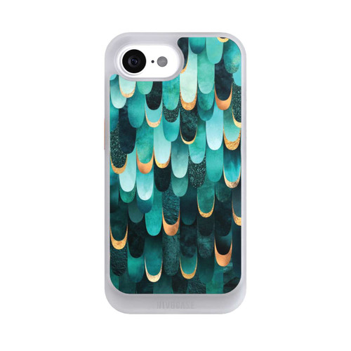 Apple iPhone 16e NIVOcore Feathered Turquoise Gold Print