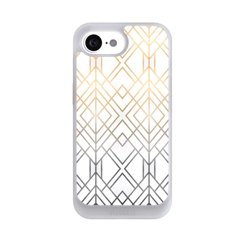 Apple iPhone 16e NIVOcore Gold and Grey Geo Print