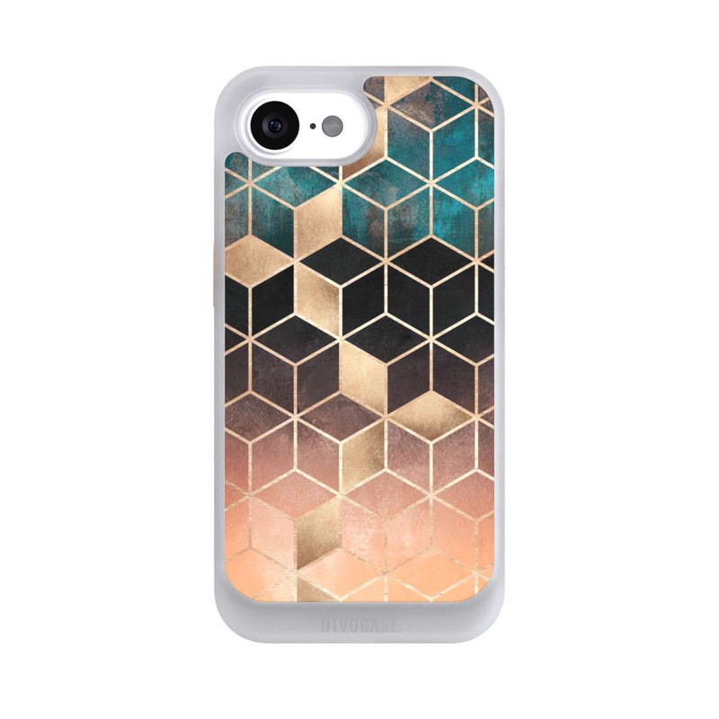 iPhone 16e NIVOcore Ombre Dream Cubes Gold Print