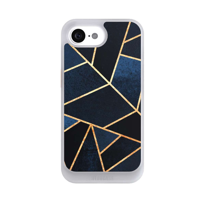 iPhone 16e NIVOcore Navy Stone Gold Print