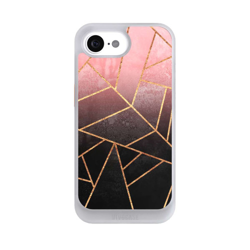 Apple iPhone 16e NIVOcore Pink And Black Stone Gold Print