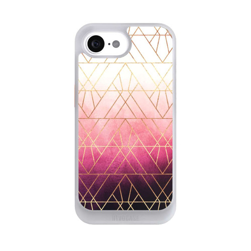 Apple iPhone 16e NIVOcore Pink Ombre Triangles Gold Print