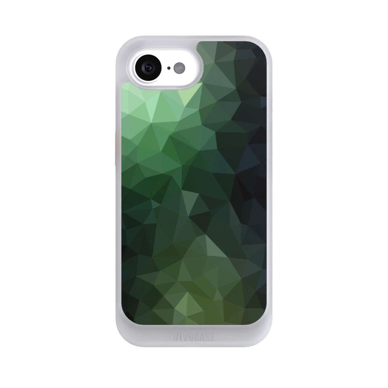 iPhone 16e NIVOcore Polygonal Mosaic Green