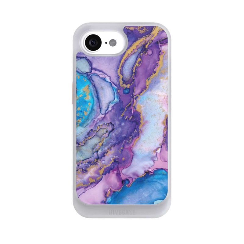 iPhone 16e NIVOcore Purple und Blue Swirl Ink