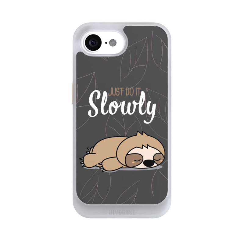 iPhone 16e NIVOcore Just Do It Slowly Sloth Grey