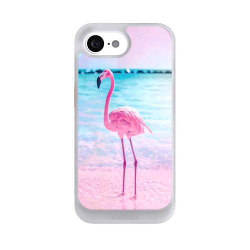 Apple iPhone 16e NIVOcore Rosa Flamingo am Meer