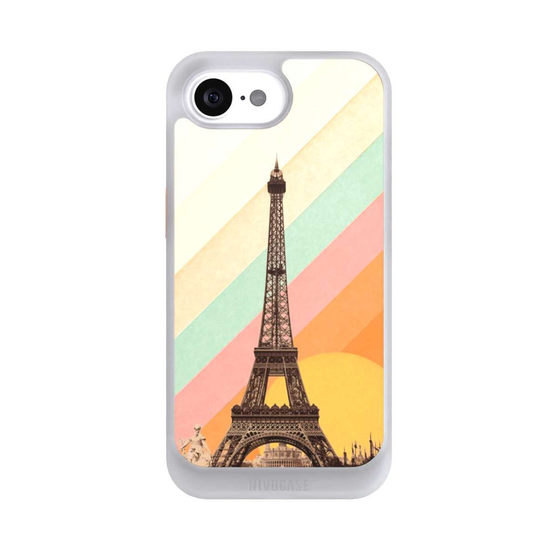 iPhone 16e NIVOcore Eiffelturm Regenbogen
