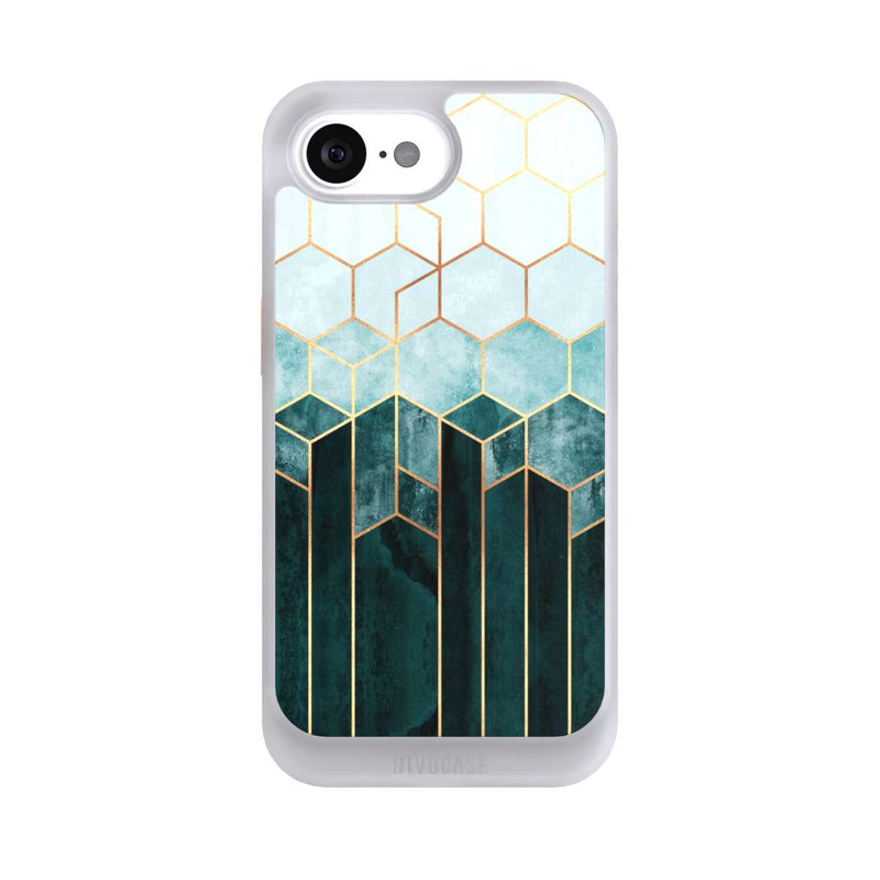 iPhone 16e NIVOcore Teal Hexagons