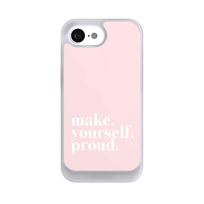 iPhone 16e NIVOcore Make Yourself Proud Zitat - Altrosa