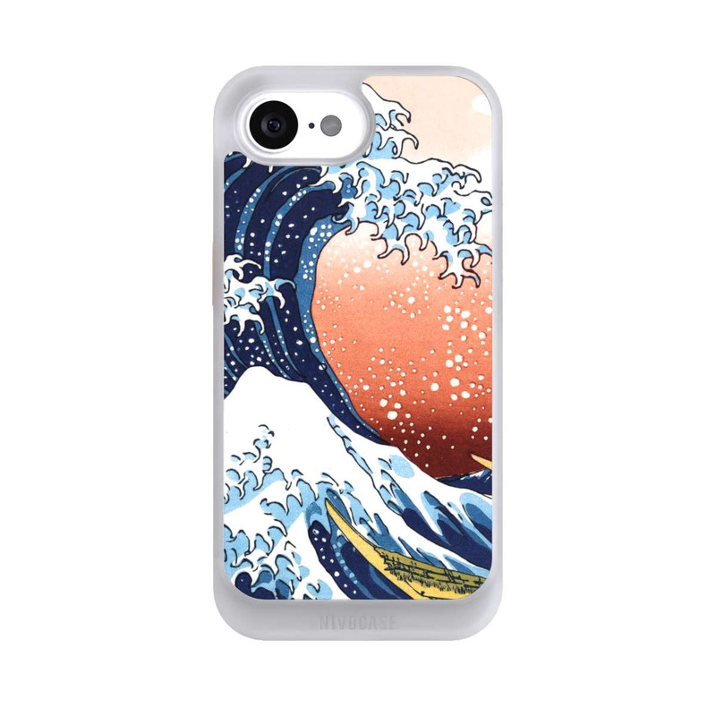 iPhone 16e NIVOcore La Grande Vague de Kanagawa Rouge