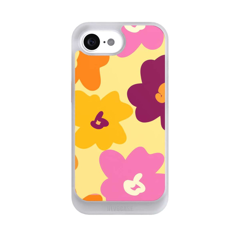iPhone 16e NIVOcore Retro Blumenmuster bunt