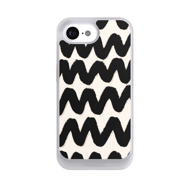 iPhone 16e NIVOcore Vagues Noires Pattern