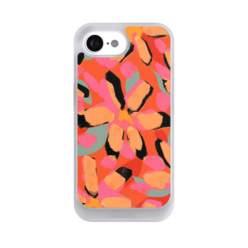iPhone 16e NIVOcore Orangenblüten-Muster
