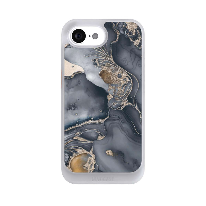 iPhone 16e NIVOcore Alcohol Ink Gold Grau mit KI