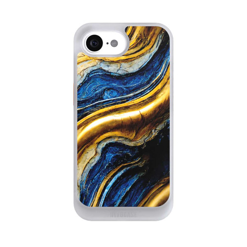 Apple iPhone 16e NIVOcore Struktur im Royalblau- und Gold-Look