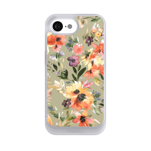 Apple iPhone 16e NIVOcore Malerische tropische Blumen Salbeigrün