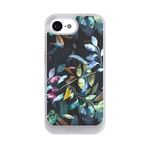 Apple iPhone 16e NIVOcore Watercolor Mystic Leaves Black