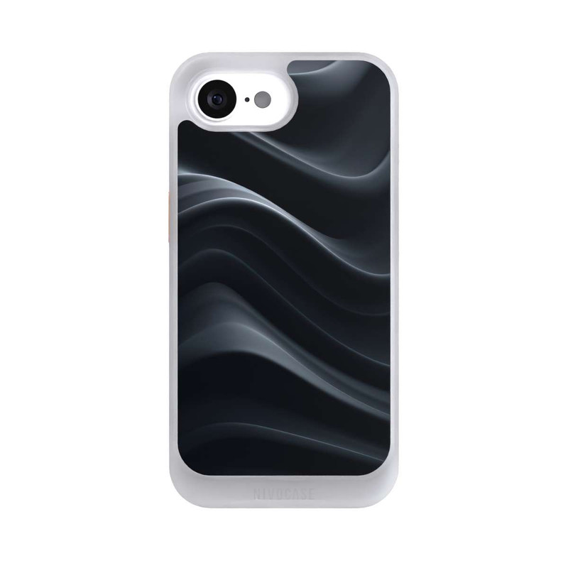 iPhone 16e NIVOcore Black Waves Texture