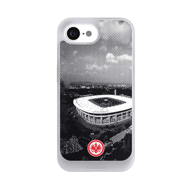 iPhone 16e NIVOcore SGE Stadion Schwarz Weiß