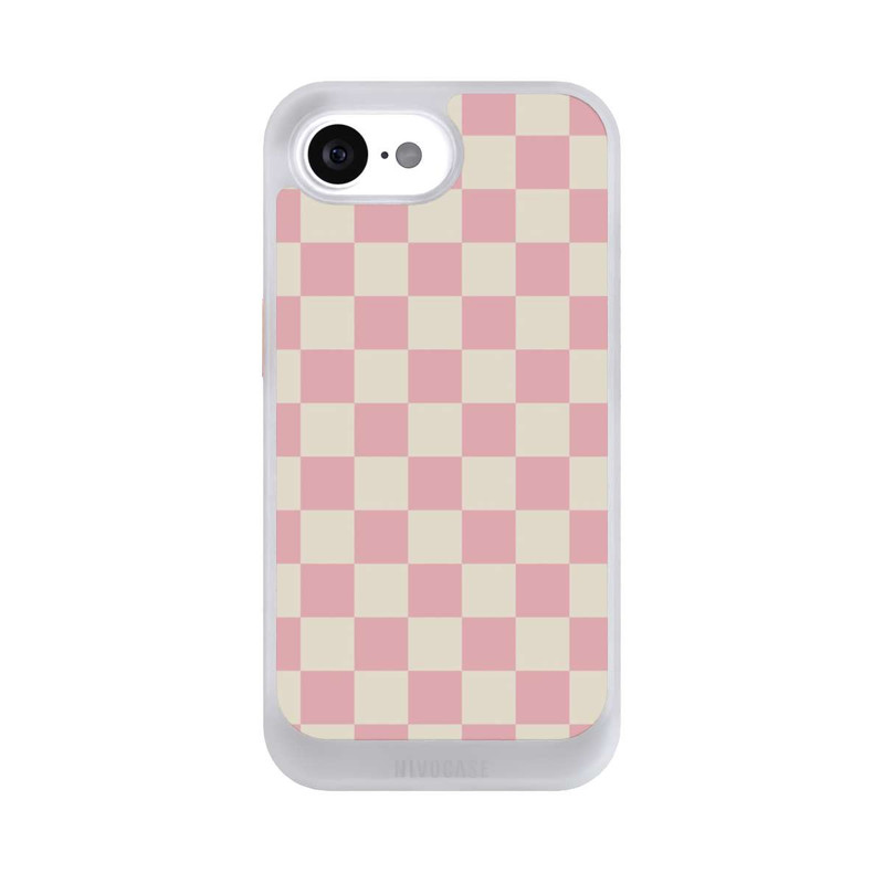iPhone 16e NIVOcore Schachbrett Rosa