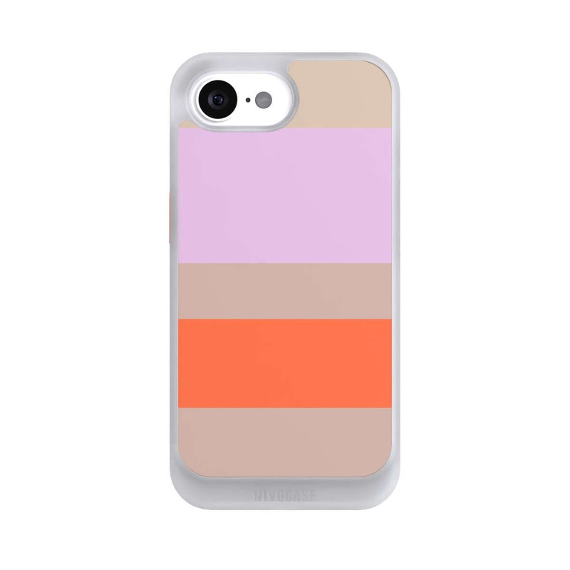 iPhone 16e NIVOcore Moca Lila Orange Stripes