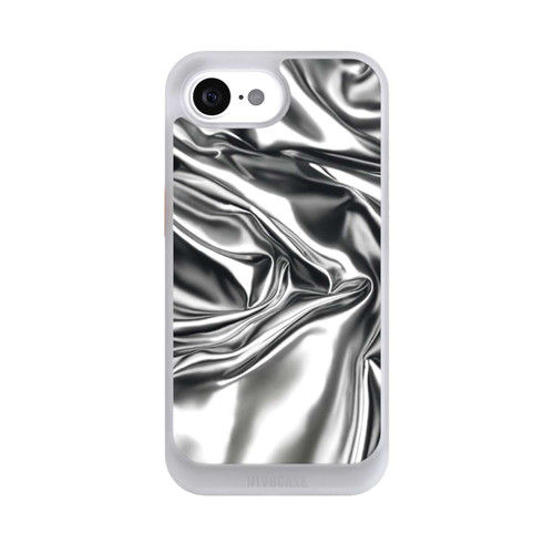 Apple iPhone 16e NIVOcore Glänzeder Chrome Silber Stoff mit KI
