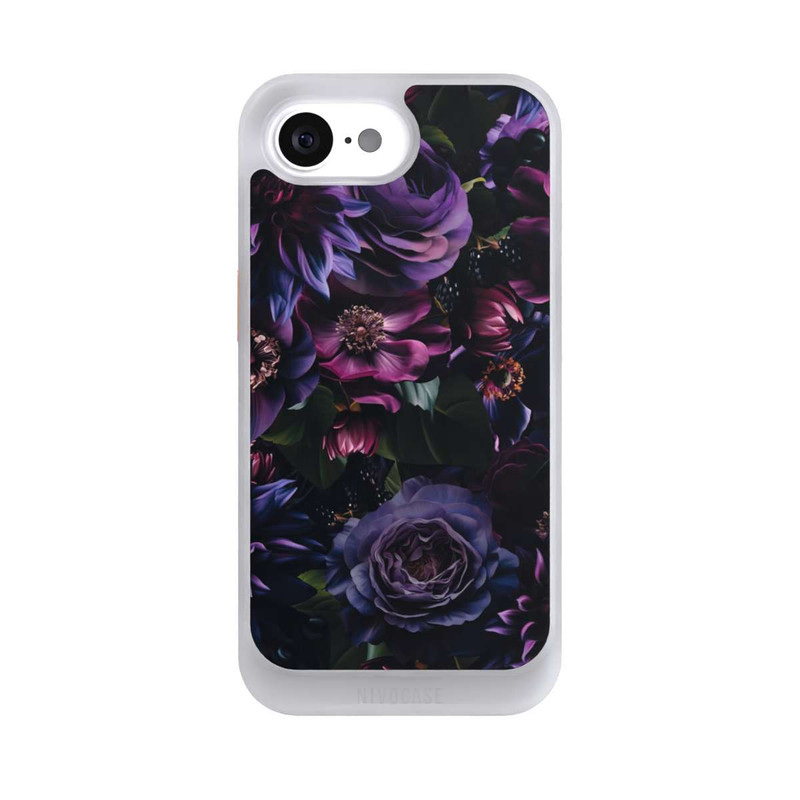 iPhone 16e NIVOcore Dark Purple Flowers