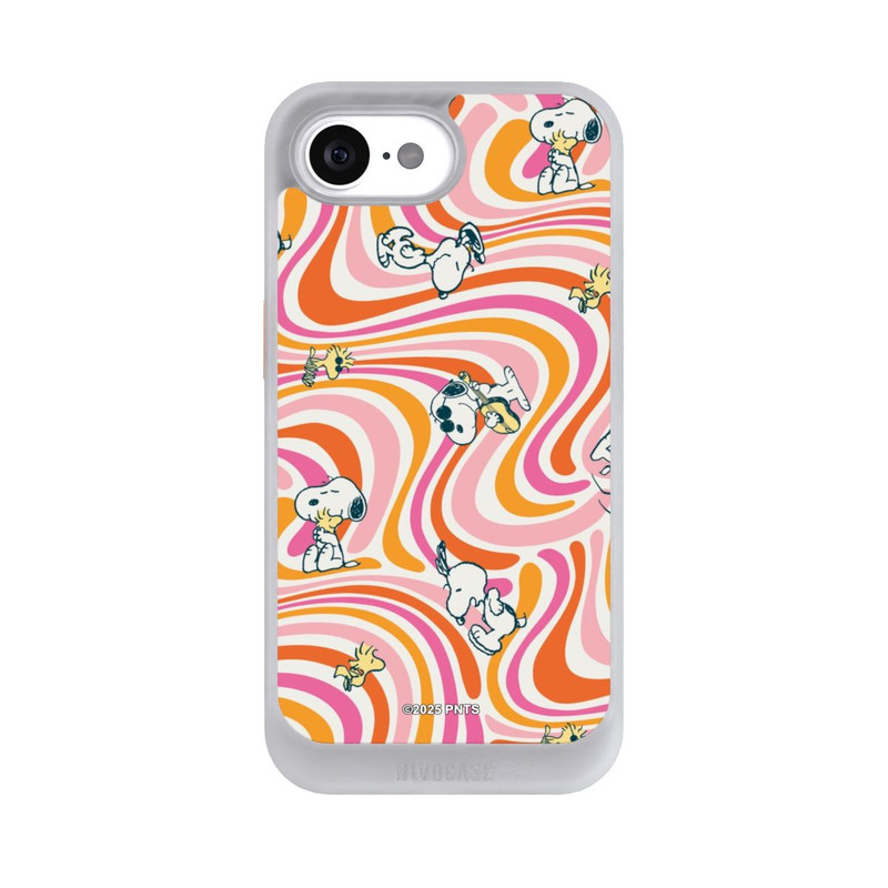 iPhone 16e NIVOcore Peanuts Hippie Pattern Orange
