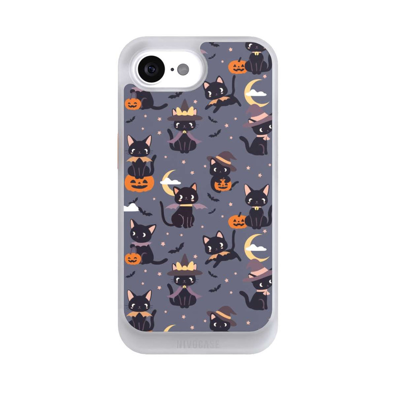 iPhone 16e NIVOcore Cute Halloween Witch Cats and Pumpkins